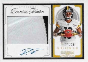 2019 Panini National Treasures - Crossover Rookie Patch Autographs Holo Gold #CRS-DO Diontae Johnson Front