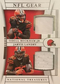 2019 Panini National Treasures - NFL Gear Combo Materials #CM-2 Jarvis Landry / Odell Beckham Jr. Front