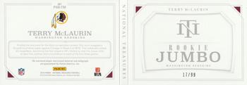 2019 Panini National Treasures - Rookie Jumbo Prime Signatures Booklet #PSB-TM Terry McLaurin Back