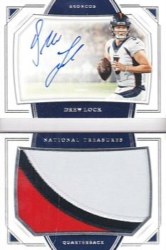 2019 Panini National Treasures - Rookie Jumbo Prime Signatures Booklet Variation #PSBV-DL Drew Lock Front