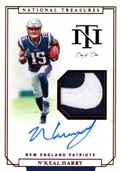 2019 Panini National Treasures - Rookie Laundry Tag Nike Swoosh Signatures #RGS-NH N'Keal Harry Front