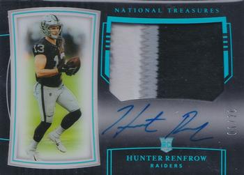 2019 Panini National Treasures - Rookie Patch Autographs Midnight #199 Hunter Renfrow Front