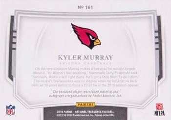 2019 Panini National Treasures - Rookie Patch Autographs Red Brand Logo #161 Kyler Murray Back