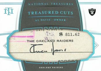 2019 Panini National Treasures - Treasured Cuts #25 Al Davis Front