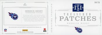 2019 Panini National Treasures - Treasured Patches Booklet #TPB-7 Derrick Henry Back