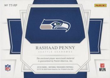 2019 Panini National Treasures - Tremendous Treasures NFL Shield #TT-RP Rashaad Penny Back