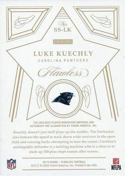 2019 Panini Flawless - Star Swatch Signatures Sapphire #SS-LK Luke Kuechly Back