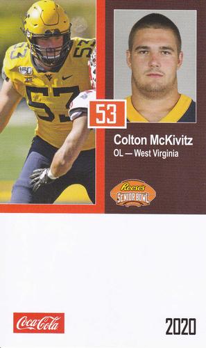 2020 Senior Bowl #NNO Colton McKivitz Front