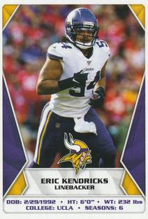 2020 Panini Sticker & Card Collection #417 Eric Kendricks Front