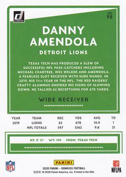 2020 Donruss #98 Danny Amendola Back