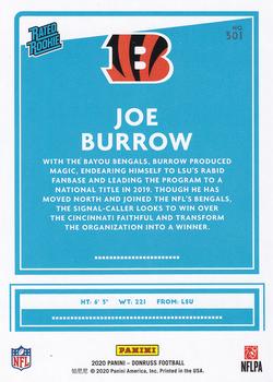 2020 Donruss #301 Joe Burrow Back