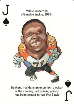 2005 Hero Decks Cincinnati Bengals Football Heroes Playing Cards #J♠ Willie Anderson Front