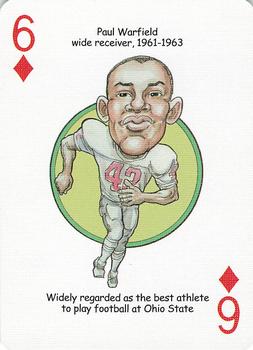 2005 Hero Decks Ohio State Buckeyes Football Heroes Playing Cards #6♦ Paul Warfield Front