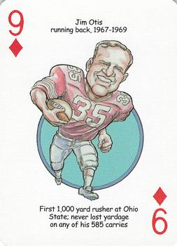 2005 Hero Decks Ohio State Buckeyes Football Heroes Playing Cards #9♦ Jim Otis Front
