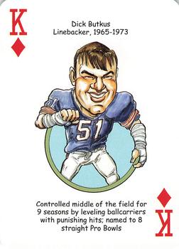 2008 Hero Decks Chicago Bears Football Heroes Playing Cards #K♦ Dick Butkus Front