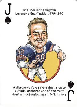 2008 Hero Decks Chicago Bears Football Heroes Playing Cards #J♠ Dan Hampton Front