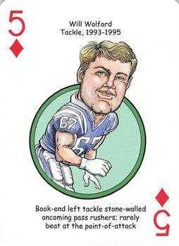 2014 Hero Decks Indianapolis Colts Football Heroes Playing Cards #5♦ Will Wolford Front
