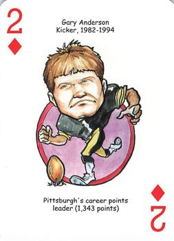 2019 Hero Decks Pittsburgh Steelers Football Heroes Playing Cards #2♦ Gary Anderson Front