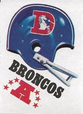 1983 Kellogg's Touchdown Game Stickers #NNO Denver Broncos Front
