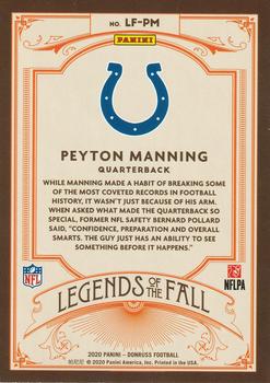 2020 Donruss - Legends of the Fall #LF-PM Peyton Manning Back