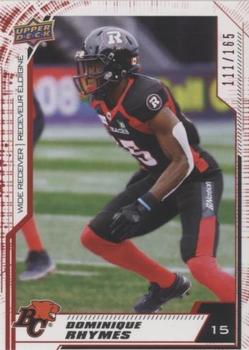 2020 Upper Deck CFL - Red #134 Dominique Rhymes Front