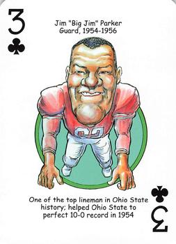2014 Hero Decks Ohio State Buckeyes Football Heroes Playing Cards #3♣ Jim Parker Front