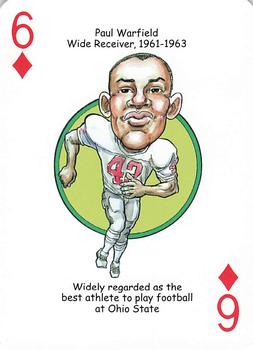 2014 Hero Decks Ohio State Buckeyes Football Heroes Playing Cards #6♦ Paul Warfield Front