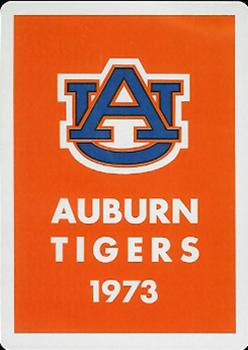 1973 Auburn Tigers Playing Cards (Orange Backs) #7♦ Rick Telhiard Back