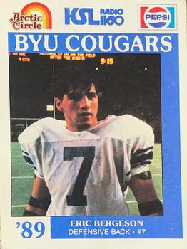 1989 BYU Cougars Safety #NNO Eric Bergeson Front