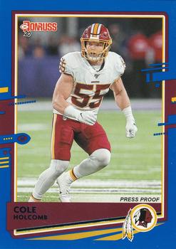 2020 Donruss - Press Proof Blue #242 Cole Holcomb Front