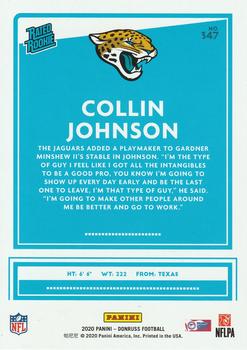2020 Donruss - Press Proof Blue #347 Collin Johnson Back