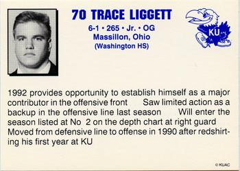 1992 Kansas Jayhawks #NNO Trace Liggett Back