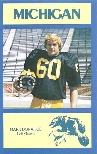 1977 Michigan Wolverines Postcards #NNO Mark Donahue Front