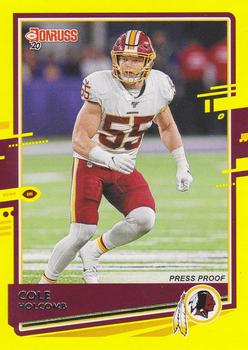 2020 Donruss - Press Proof Yellow #242 Cole Holcomb Front