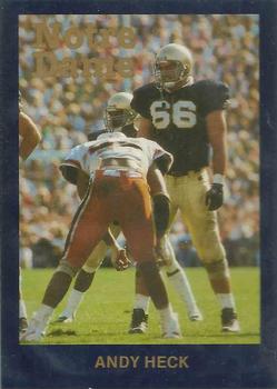 1988 Notre Dame Fighting Irish #4 Andy Heck Front