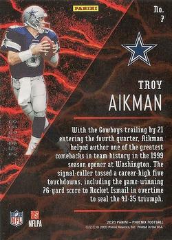 2020 Panini Phoenix - Fire Forged Red #7 Troy Aikman Back