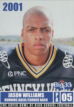 2001 Big 33 Pennsylvania High School #NNO Jason Williams Front
