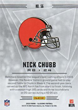 2020 Panini Illusions - Trophy Collection Orange #56 Nick Chubb Back