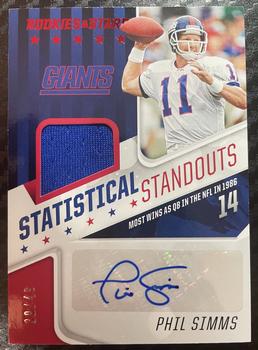 2020 Panini Rookies & Stars - Statistical Standouts Signatures #SSS-PS Phil Simms Front