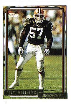 1992 Topps - Gold #205 Clay Matthews Front