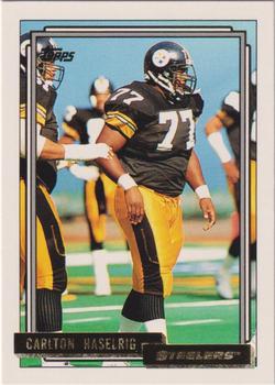 1992 Topps - Gold #436 Carlton Haselrig Front