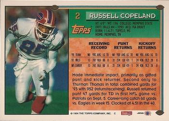 1994 Topps - Special Effects #2 Russell Copeland Back