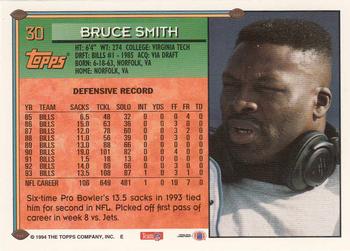 1994 Topps - Special Effects #30 Bruce Smith Back