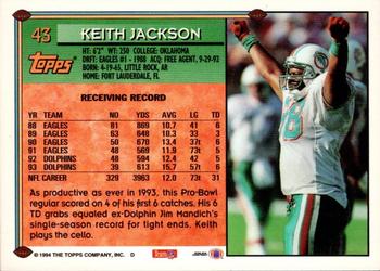 1994 Topps - Special Effects #43 Keith Jackson Back
