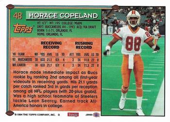 1994 Topps - Special Effects #48 Horace Copeland Back