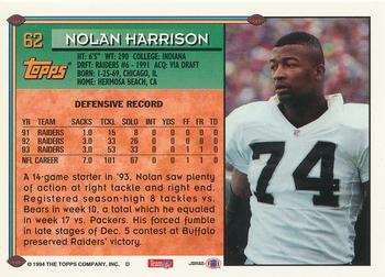 1994 Topps - Special Effects #62 Nolan Harrison Back
