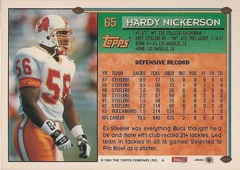 1994 Topps - Special Effects #65 Hardy Nickerson Back