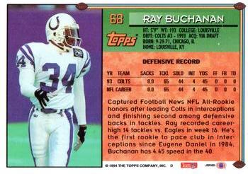 1994 Topps - Special Effects #68 Ray Buchanan Back