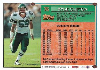 1994 Topps - Special Effects #76 Kyle Clifton Back