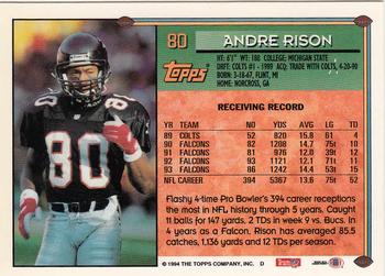 1994 Topps - Special Effects #80 Andre Rison Back